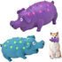 Pig Squeaky Dog Toy - 2 PCS Interactive Rubber Chew Toy, Durable Latex Grunting Pig Toys for Small, Medium & Large Dogs