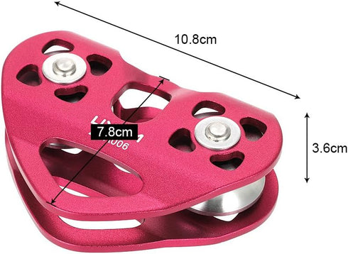 LIXADA Zipline Pulley 30KN Trolley for 1/4 5/16 3/8 1/2 Cable, Holds Up to 6700lbs for Backyard Zipline