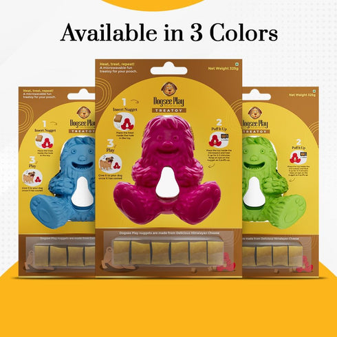 Dogsee Play Treatoy | Long-Lasting Chew Toy for Dog | Fun & Safe Playtime | Puffy Nugget Treat | Helps in Cleaning