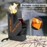 Rocket Stove for Cooking, Portable Mini Wood Burning Stove for Backyard Cooking, Camping Grill, BBQ with Storage Bag