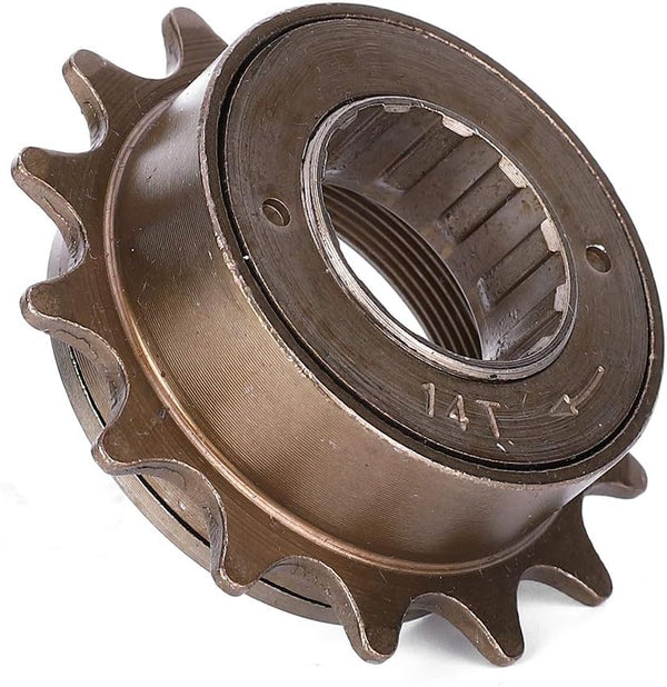 Single Speed Freewheel - 14T Metal Bike Flywheel Sprocket for Mountain Road Folding Bikes