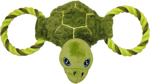 Jolly Pets Jolly Tug-a-Mal Turtle Tug/Squeak Toy - Large