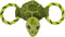 Jolly Tug-a-Mal Turtle Tug/Squeak Toy, Medium, Jolly Pets (JTA73)