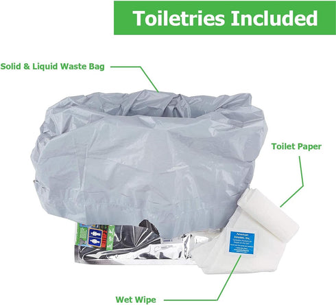 2 5 Packaged 1 RESTOP Wilderness Kit - Quantity Individually Portable Toilet Leak Proof Waste Bags Inside of Mesh Tote