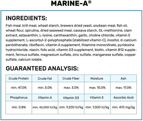 Hikari Marine-A Pellets Fish Food for Larger Marine Fish, 3.87 oz