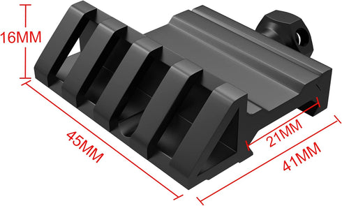 Sniper 45 Degree Offset Rail Mount, 4 Slots Picatinny Weaver Rail (1PCS)