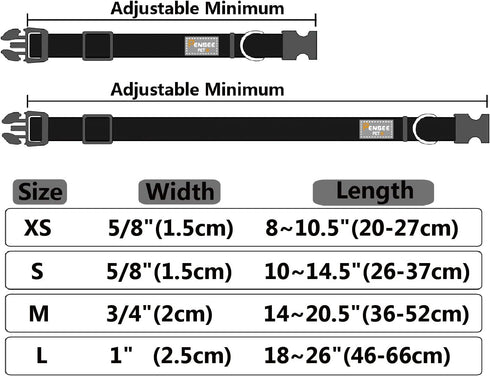 Blue Dog Collar Basic Adjustable, Breathable Quick Release Nylon Pet Collar for Puppy Small Medium Large Dogs