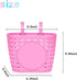 Girls Bike Basket, Front Handlebar Bicycle Basket with Bike Horn, Wheel Beads, Stickers, Streamers Kit