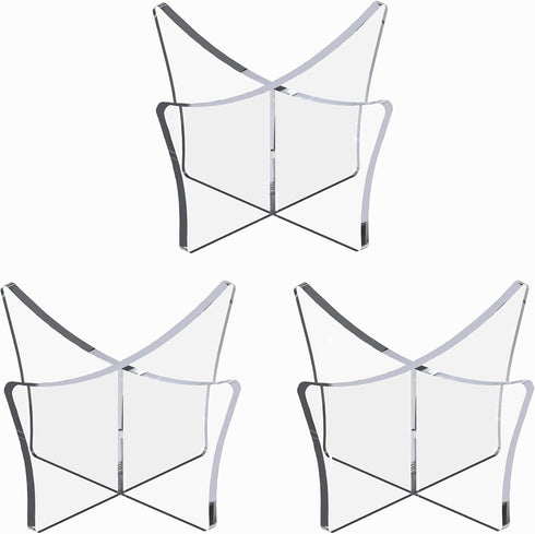 Large Ball Stand 3-Pack - Acrylic Display Stand for Football, Basketball, Soccer, Volleyball, Rugby