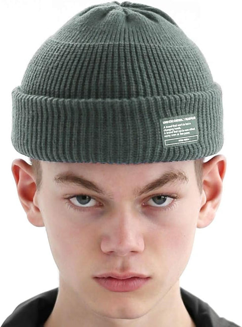 UNDERCONTROL Winter Trawler Fisherman Beanie, Unisex Stylish Plain Docker Skull Hat, Color Pack
