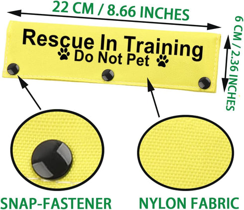 JXGZSO Rescue in Training Do Not Pet Dog Leash Sleeve, Service Dog Leash Wrap (Rescue in Train D N DLS)