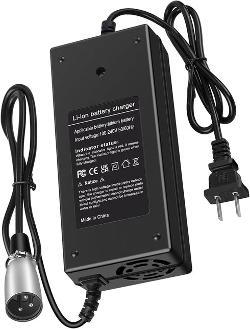 YAREMYEYE 42V 2A 3-Pin Male XLR Charger for Razor MX500, MX650, GT GT750,