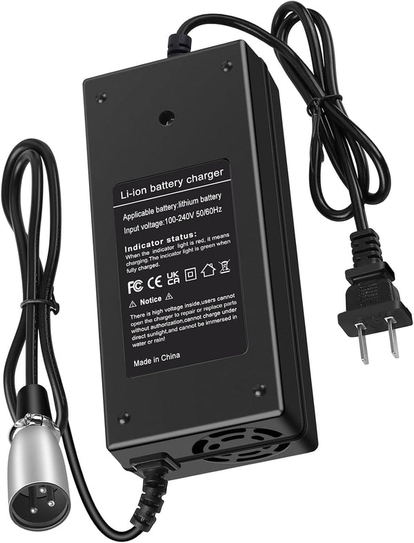 YAREMYEYE 42V 2A 3-Pin Male XLR Charger for Razor MX500, MX650, GT GT750,