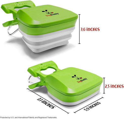 DogBuddy Portable Pooper Scooper for Small and Large Dogs, Includes Bag Attachment, Leash Clip, Waste Bags