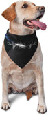 Kangweida Bluefin Tuna Heartbeat Stylish Pet Bandana Cute Pattern Triangle Scarf for Dogs