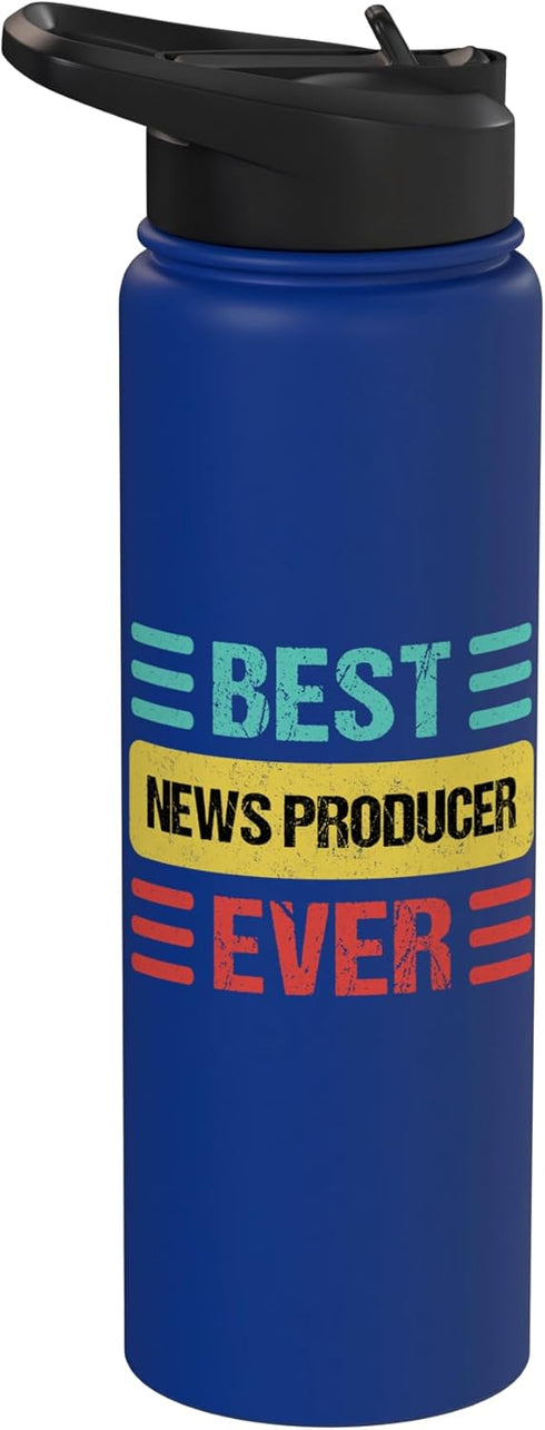 News Producer Shirts & Gifts News Producer Stainless Steel Insulated Water Bottle