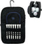 Golf Ball Bag Pouch with Front Tee Holder, Detachable Clip for 12-15 Balls, Zipper Pockets