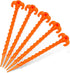 Spiral Plastic Tent Stakes 15 Pack, 10 Inch Heavy Duty Beach Tent Pegs for Camping, Backpacking, Gardening