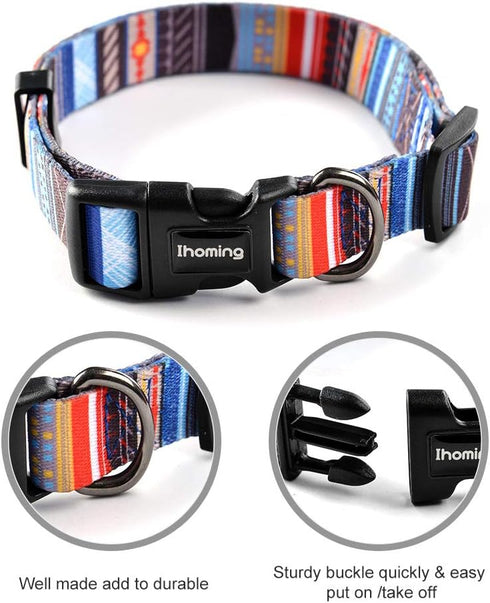 Ihoming Puppy Collar and Leash Set, Splicing Design for Extra Small Dogs Cats Pets, Daily Outdoor Training, XS-Up to