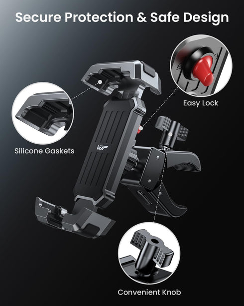 VUP Golf Cart Phone Holder, Compatible with EZGO/Club Car/Yamaha, Universal for Most 4.7-7'' Cell Phones