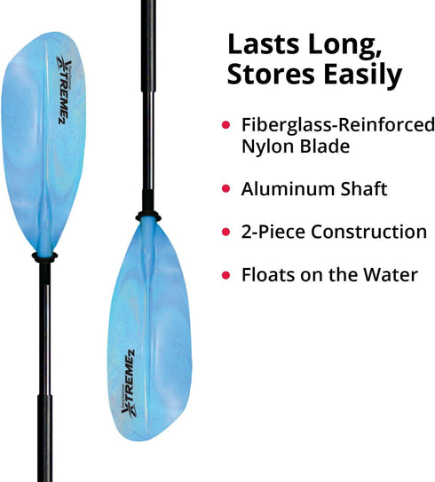 SeaSense Xtreme 2 Kayak Paddle, 84” Fiberglass Reinforced Nylon Blades, 2-Piece Construction