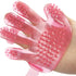 POPETPOP Palm Shaped Pet Bath Brush, Five Finger Massage Brush for Dogs, Pet Grooming Brush