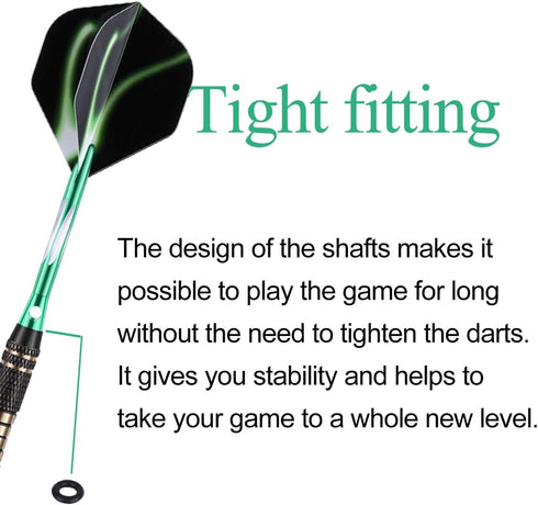 Soft Tip Darts Set 18/20 Grams, Professional Plastic Tip Darts with Brass Barrel, Aluminum Shafts, 50 Rubber O-Rings