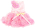 SMALLLEE_LUCKY_STORE Pet Small Dog Wedding Dress with Bowknot, Pink, Large, Birthday Party Costume