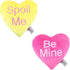 Midlee Candy Heart Valentine's Dog Toy, Set of 4 Large Plush Squeaky Toys