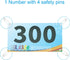 201-300 Pack Reusable Multicolor Race Bib Numbers for Competitors