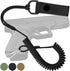 TECEUM Tactical Pistol Lanyard, 3+ Colors, Equipment Accessories for Military, Police, Security, Anti-Loss Elastic Coil