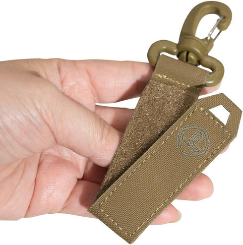 Tactical Gear Clip Nylon Carabiners, 2” Military Hooks for EDC MOLLE Webbing Keychains