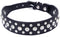 Dogs Kingdom Personalized Rhinestone Leather Bling Crystal Pet Dog Cat Collars, 12"-20" Length, Black S