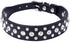 Dogs Kingdom Personalized Rhinestone Leather Bling Crystal Pet Dog Cat Collars, 12"-20" Length, Black S