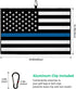 Golf Towel 24"x16" Blue White American Police Flag, Absorbent Microfiber, Honoring Law Enforcement Officers