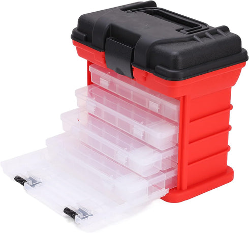 Fishing Tackle Box Kit Multifunctional Portable 4 Layer Fishing Tackle Box with Handle for Tools