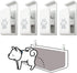 Dog Pee Pad Holder, Securely Holds Training Pads for Indoor Potty Training - Ideal for Leg-Lifting Puppies (White, 4