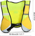 Keenso Reflective Running Vest, Multi-function Night Vision Running Safety Vests Sports Reflective Mesh Vest with Pocket for Cycling, Night Running, Marathon(Yellow)