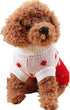 CHBORCHICEN Pet Dog Sweaters Classic Knitwear Turtleneck Winter Warm Puppy Clothing Cute Strawberry and Heart Sweater