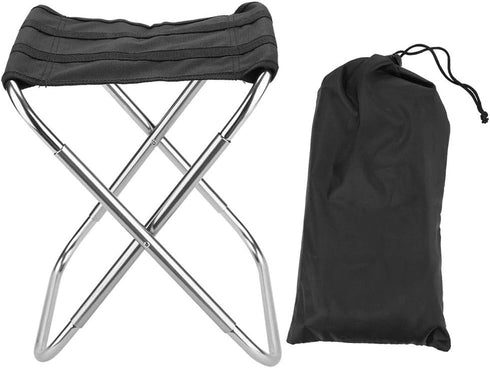 MUNEFE Portable Camping Folding Stool Chair, Portable Aluminum Alloy Folding Chair Stool, Folding