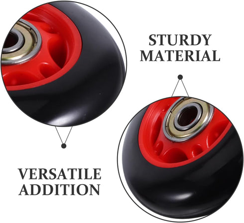 HONITANO 4Pcs Fitness Roller Wheels for Gym Equipment Plastic Pulley Replacement for Treadmills Stationary Bikes Smooth