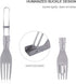 iBasingo Ultralight Titanium Spork Spoon Fork Knife with Folding Handle for Camping & Travel