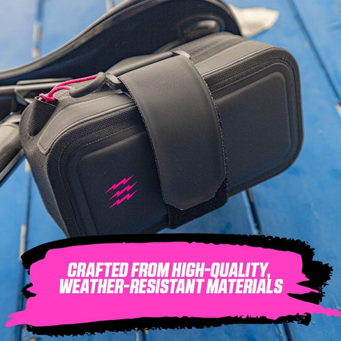 Muc-Off Black Saddle Bag Pack - Bike Bag and Cycling Accessories for Storing Ride Essentials, Tools, and Repair Kit