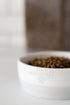 Pearhead Paws Off Ceramic Cat Bowl - Small Food and Water Bowl for Cats, Microwave & Dishwasher Safe
