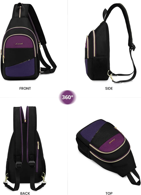Backpack Daypacks LOVEVOOK Sling Bag for Women, Sling Crossbody Bag Convertible, Small Diaper Bag Hiking
