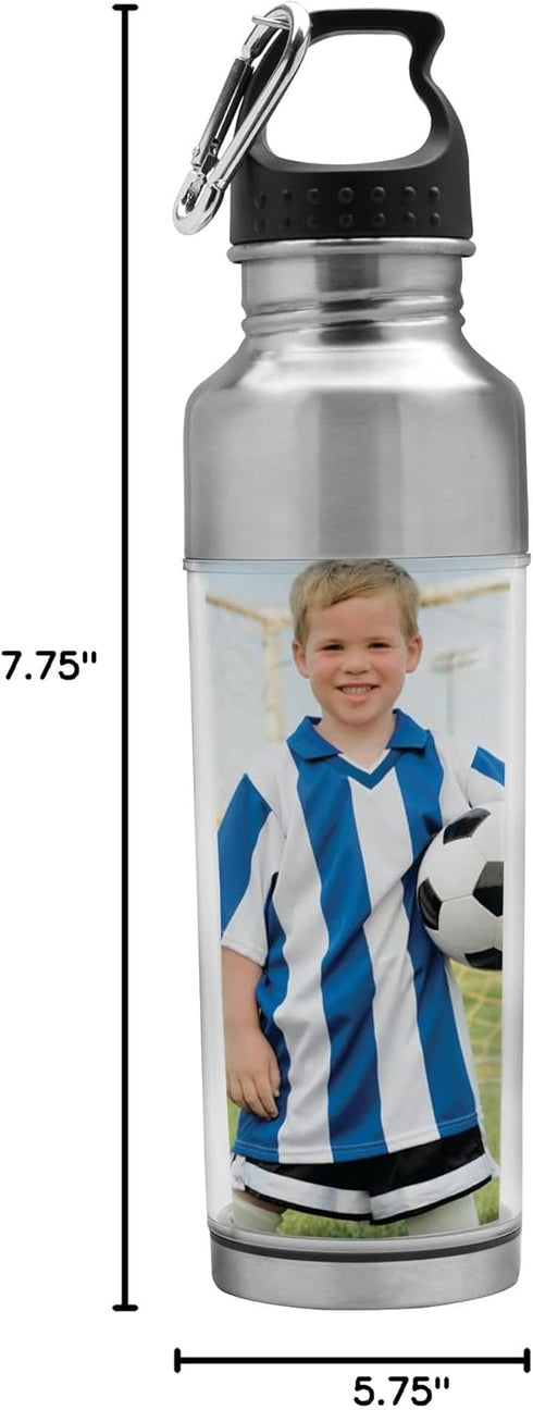 Thermo-Temp Stainless Steel Photo Water Bottle - Create Your Own Design