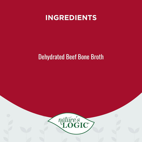 Nature's Logic Dehydrated Bone Broth Powder, 100% Natural Dog & Cat Topper, 6oz
