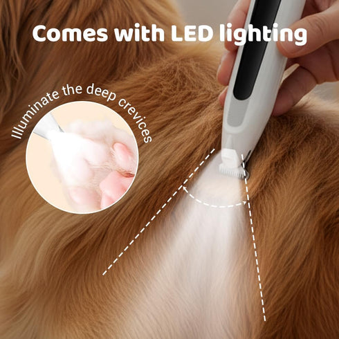 Trimmer, Trimmer Dog Paw Dog Hair Electric Pet Grooming Clipper, Waterproof Rechargeable LED Precision Shaver for Dogs