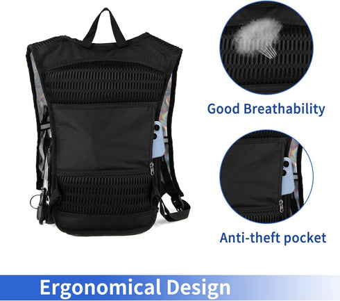 Hydration Backpack Pack with 2L Water Bladder, Lightweight Bag for Running, Hiking, Climbing, Music Festival