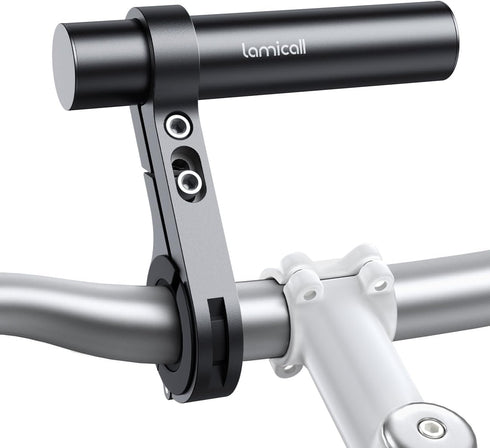 Lamicall Bike Handlebar Extender - Aluminum Alloy 4" Long Extension for Bicycle & Motorcycle, Fits 0.875" to 1.34"